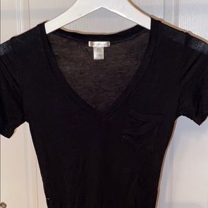 Black V neck bodysuit